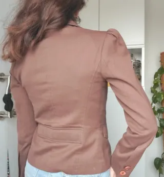 Americana Prohibida marrón, talla 36, 97% algodón 