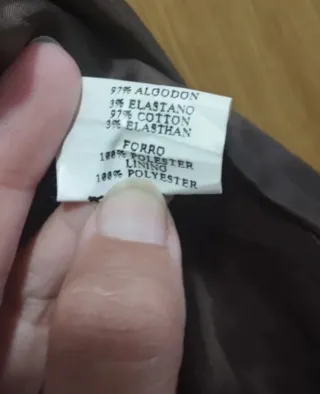 Americana Prohibida marrón, talla 36, 97% algodón 