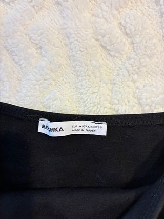 Top palabra de honor Bershka negro talla única