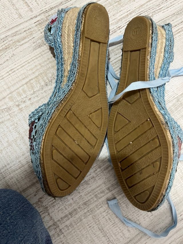 Espardeñas fallera bordadas