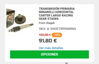 Transmisión Primaria Minarelli Horizontal Larga
