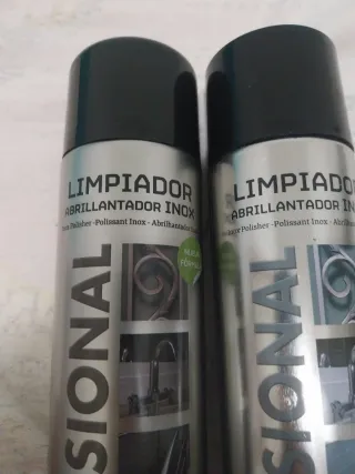 Dos boteillas leimpiar acero inox