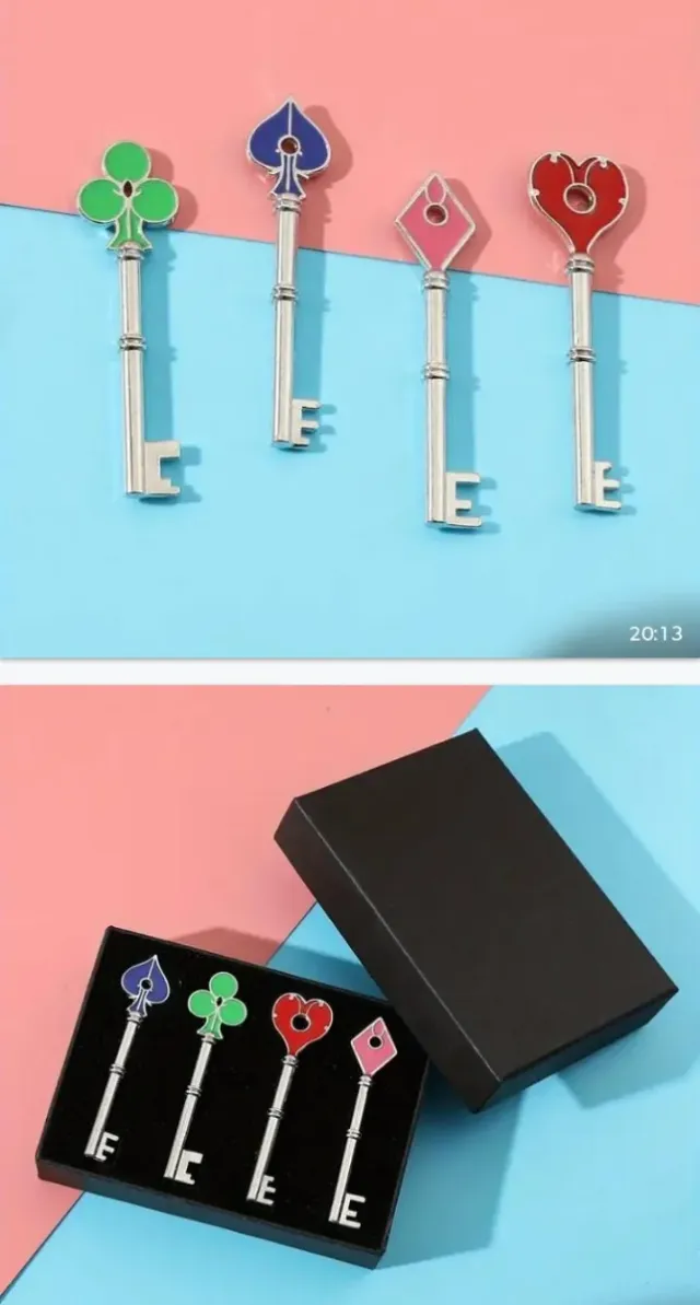 Portachiavi Resident Evil 2 Emblema Set 4 Pezzi