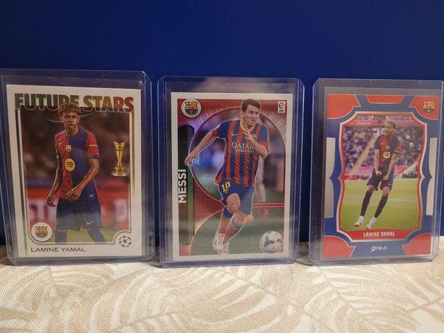 Lamine Yamal y Messi - Cromos Fútbol