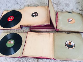 Discos pizarra gramófono antiguos
