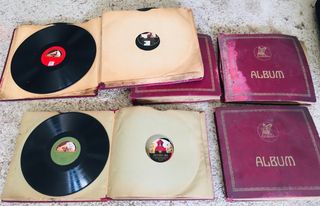 Discos pizarra gramófono antiguos