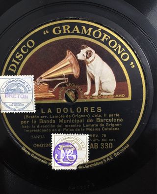 Discos pizarra antiguos 12”para gramófono