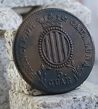 Moneda Isabel II 3 Cuar  1837,Numismatica,coleccio