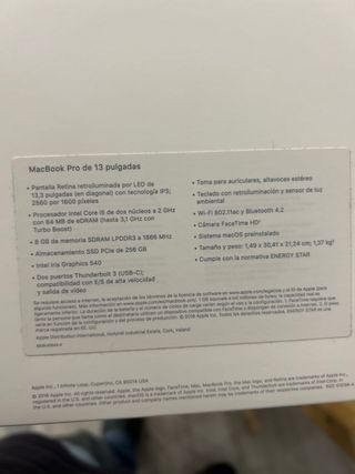 MacBook Pro 13 2017 Space Gray, reparación o pieza