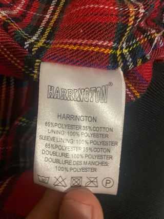 Chaqueta Harrington Negra Talla S