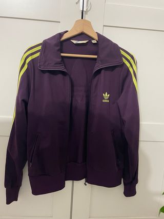 Chaqueta Adidas Talla L/40 Morado y Verde