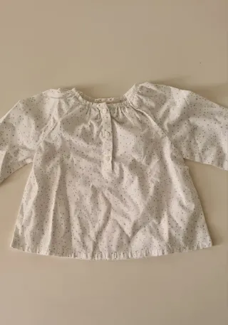Blusinha Zara Mini 3-6 Meses Estrelas