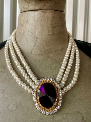 Collana Girocollo Perle Vintage Anni '80