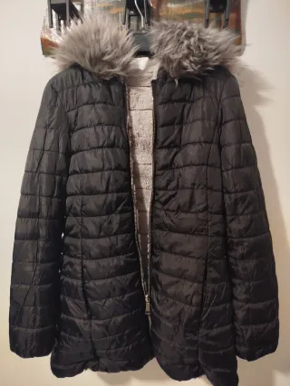 Cazadora reversible gris y negra