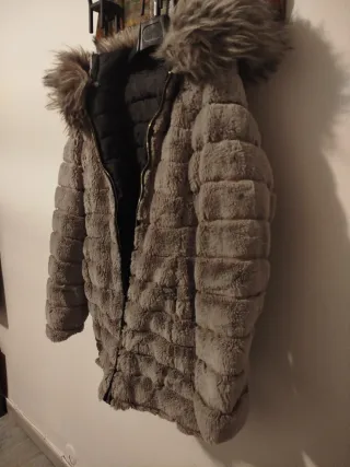 Cazadora reversible gris y negra