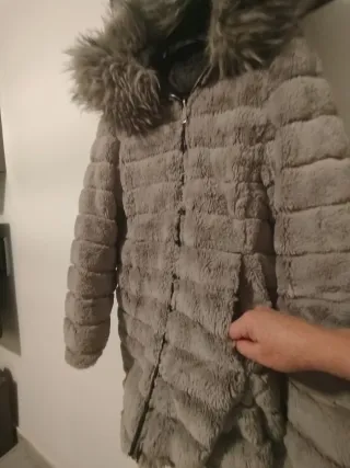 Cazadora reversible gris y negra