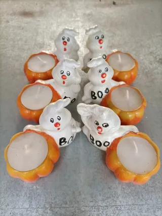 Set 6 Portacandele Halloween Fantasma