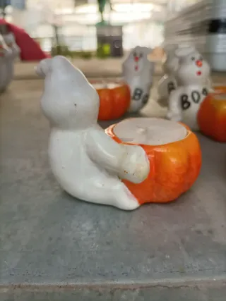 Set 6 Portacandele Halloween Fantasma