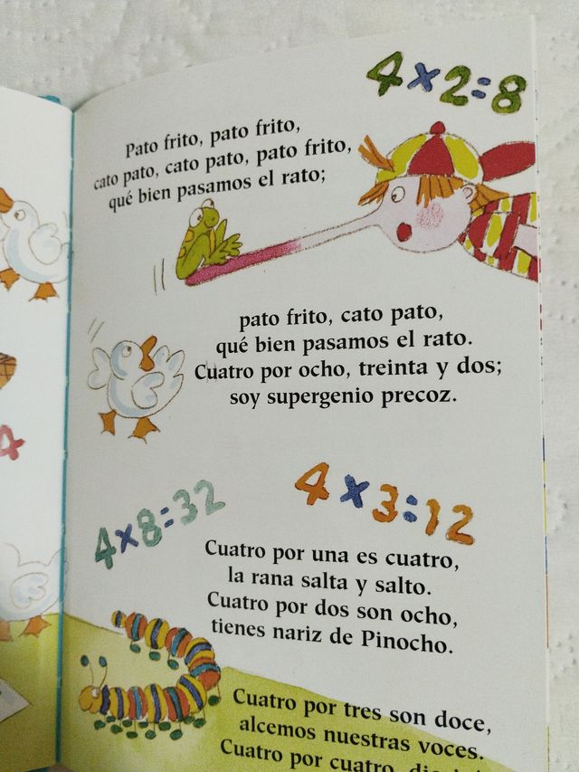 La tabla de multiplicar en verso