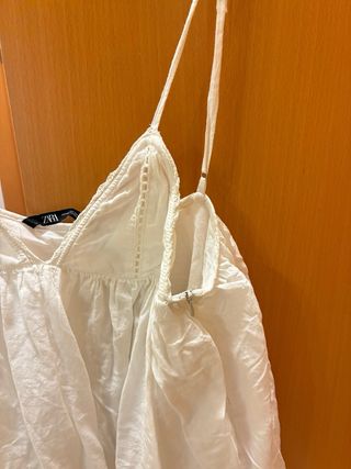 Vestido mini Zara blanco