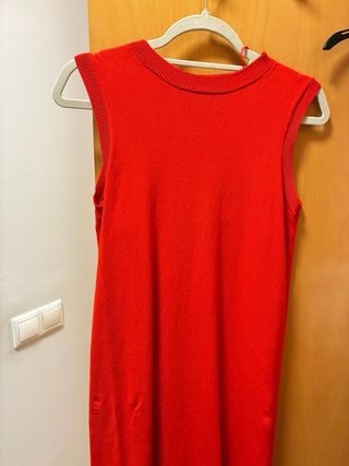 Vestido midi Zara rojo