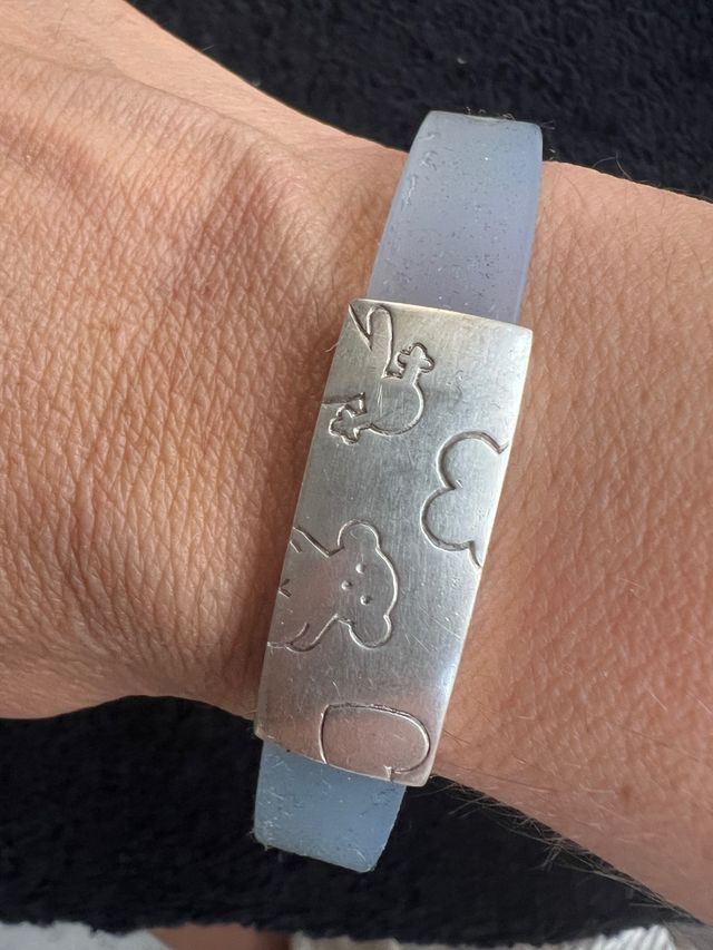 Pulsera Tous Plata y Silicona Azul