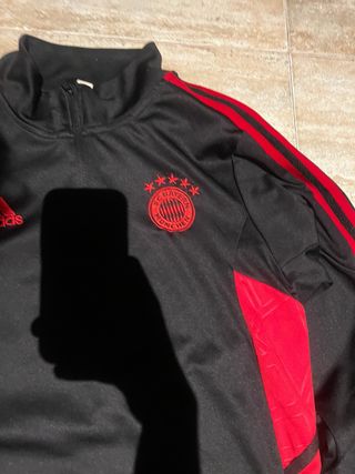 Chándal Bayern Múnich Adidas Negro/Rojo Talla S