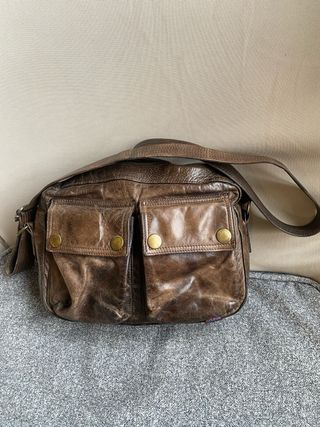 Bolso Belstaff Piel Marrón Dorado