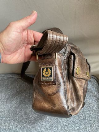 Bolso Belstaff Piel Marrón Dorado