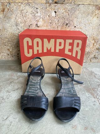 Sandalias Camper Negras Mujer