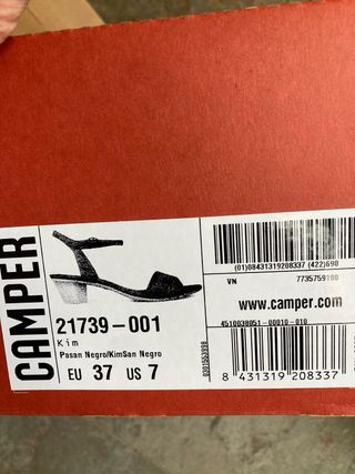 Sandalias Camper Negras Mujer