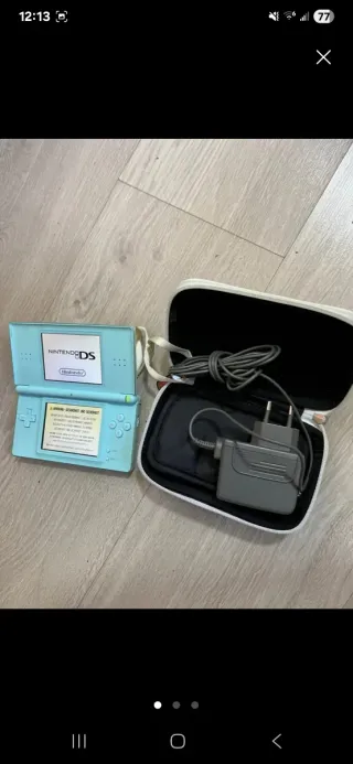 Nintendo DS Lite Azul + Cargador y Funda e juegos