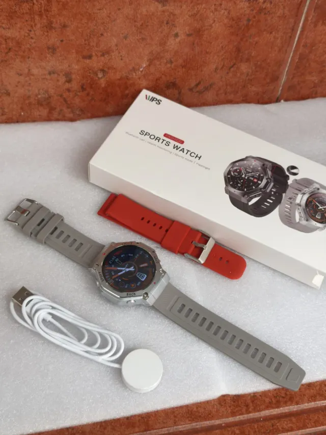 Reloj WIPS Deportivo Plata y Rojo