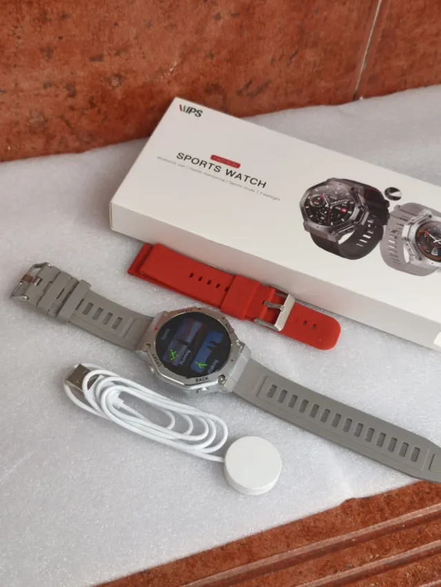 Reloj WIPS Deportivo Plata y Rojo