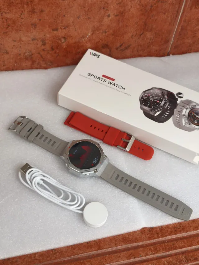 Reloj WIPS Deportivo Plata y Rojo