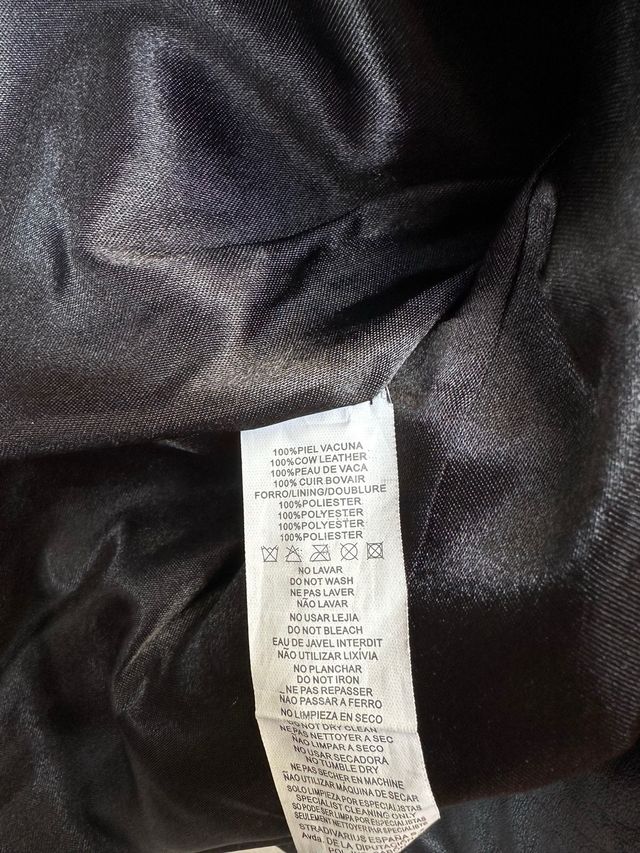 Chaqueta de Cuero 100% Stradivarius Vintage 