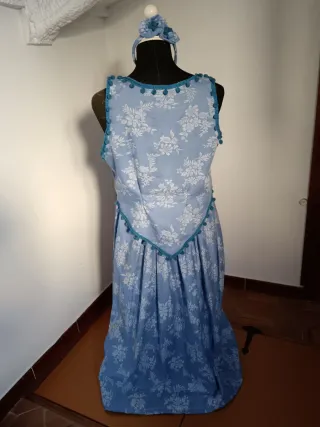 Traje Medieval Azul y Blanco