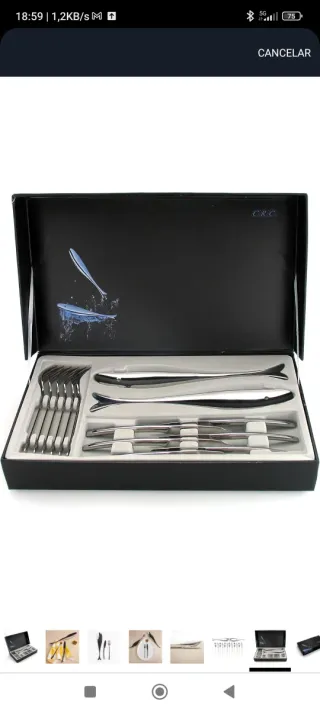 Set posate per pesce 14 pezzi