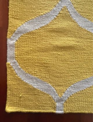 Tapete Stockholm Ikea Amarelo e Branco