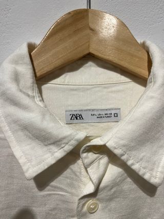 Camisa Lino Zara Blanca L