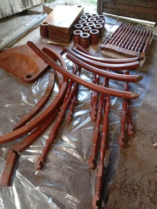 Escalera de caracol de madera
