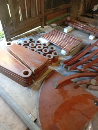 Escalera de caracol de madera