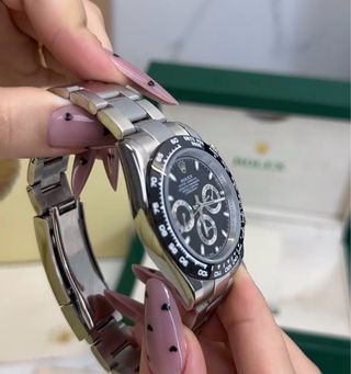 Rolex Daytona Negro/Plata