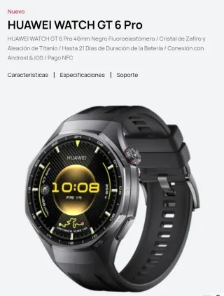Huawei Watch GT 6 Pro 46mm GPS nero