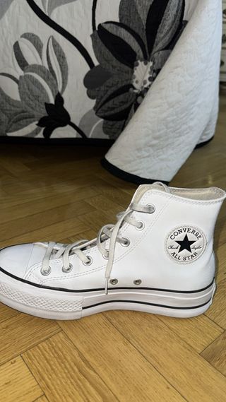 Converse plataforma blancas