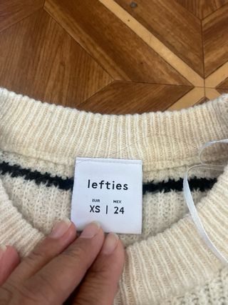 Jersey de rayas beige y negro