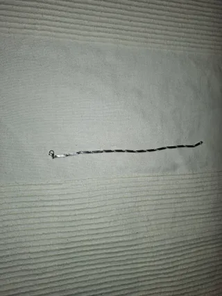 Pulsera eslabones plata y negro