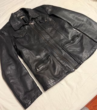 Chaqueta de cuero hombre 100% piel Talla L