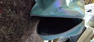Bolsa deporte azul metálica