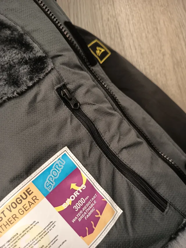 Giaccone da sci Kefitved uomo nero/grigio